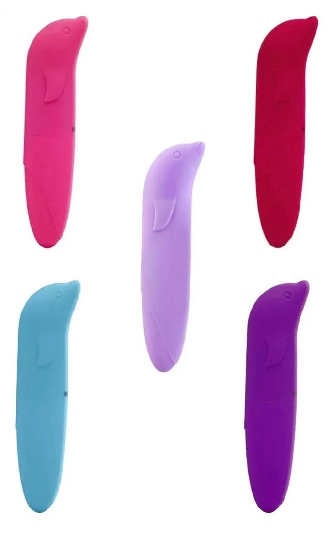 Vibrador Aveludado Golfinho Estimulador De Ponto G Mega Import - 1