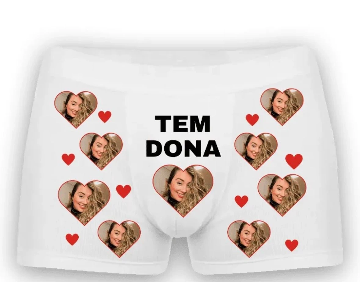 Cueca boxer personalizada com sua foto  - 1