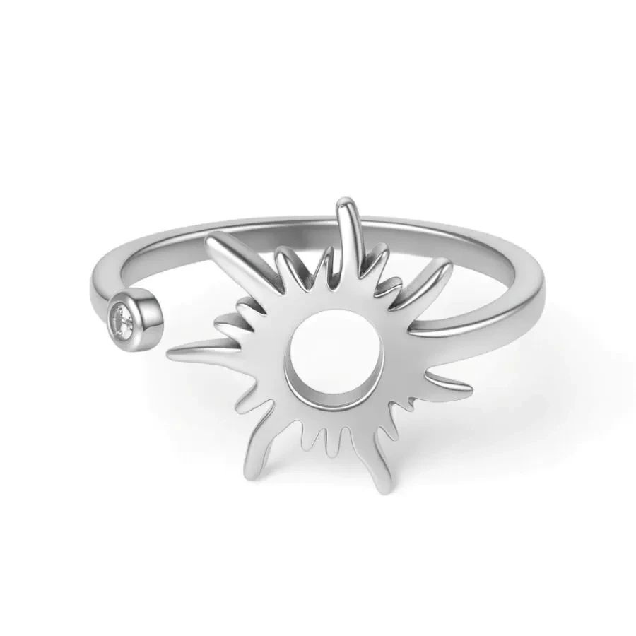 Anel Sol Estrela em Aço Inox Cód.Anel4850 - 1