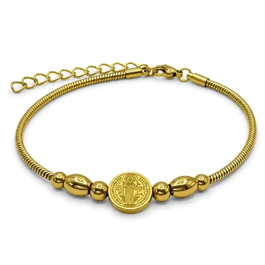 Pulseira Dourada em Aço Inox CÓD: P1152 - 2