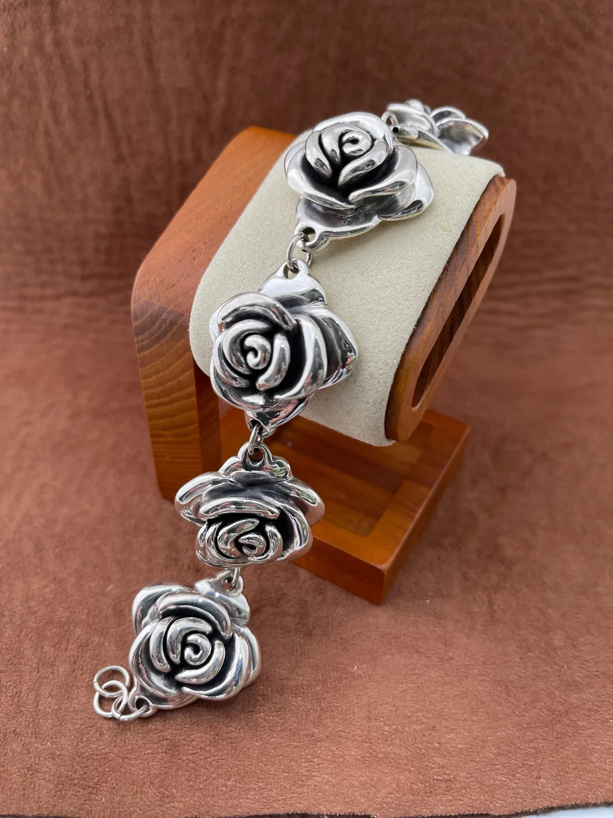 Pulseira máxi rosas eletroformação - 1