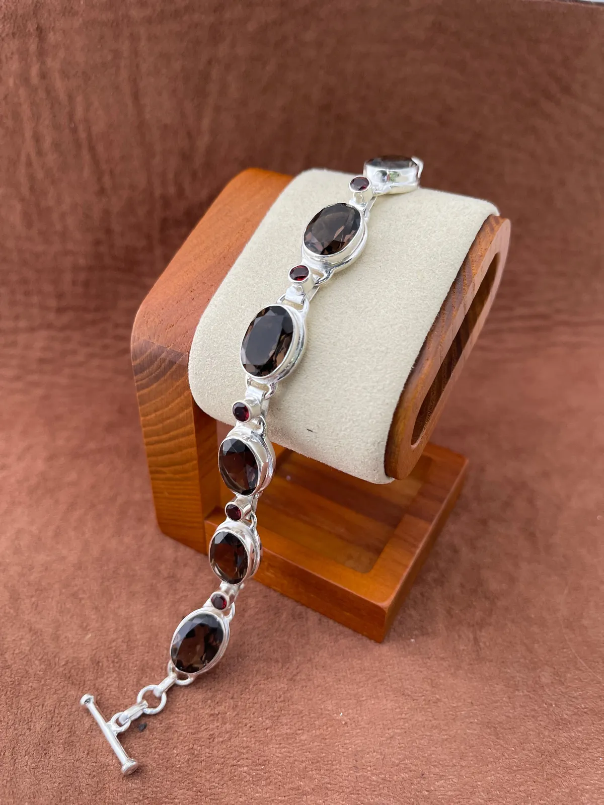 Pulseira quartzo fume  - 1