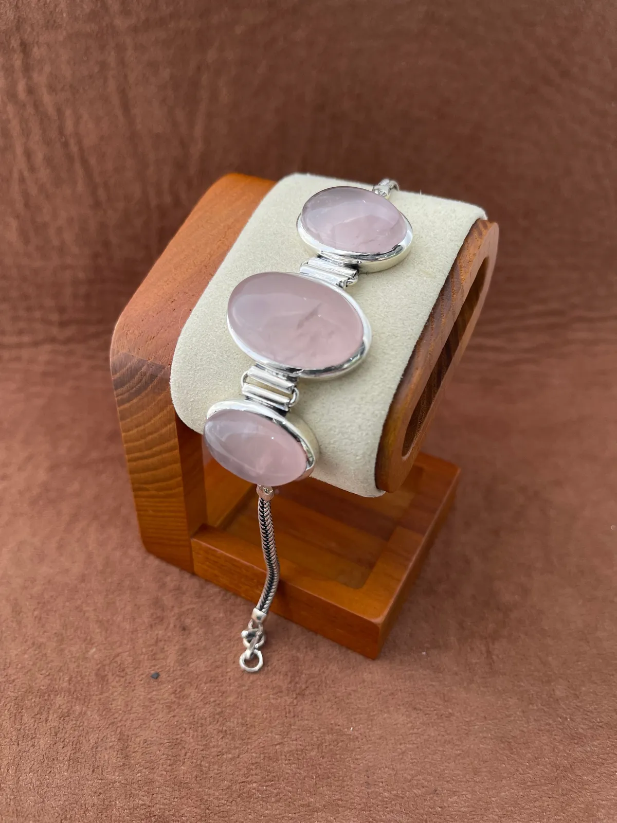 Pulseira quartzo rosa  - 1