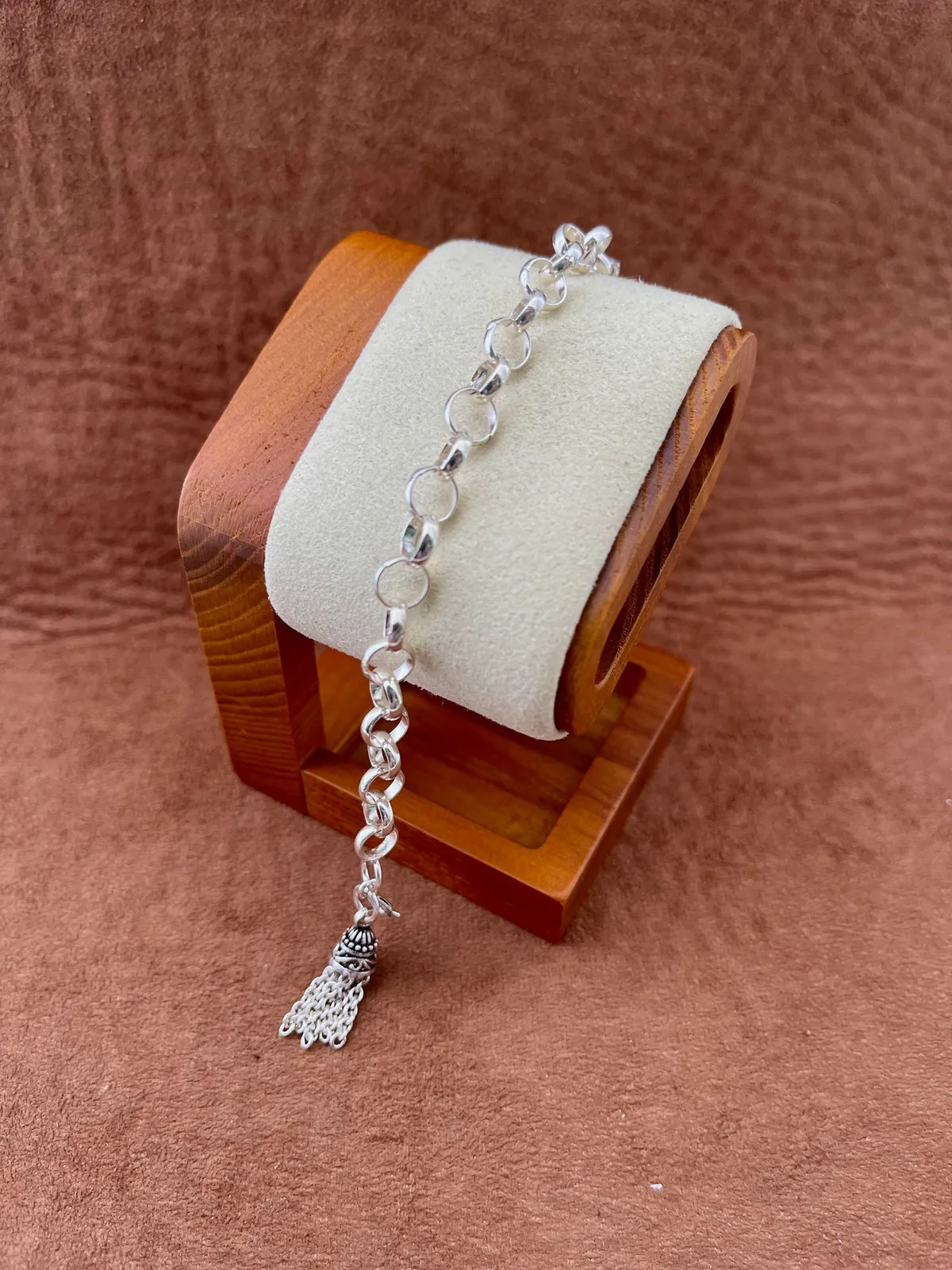 Pulseira elo portugueses com tassel  - 1