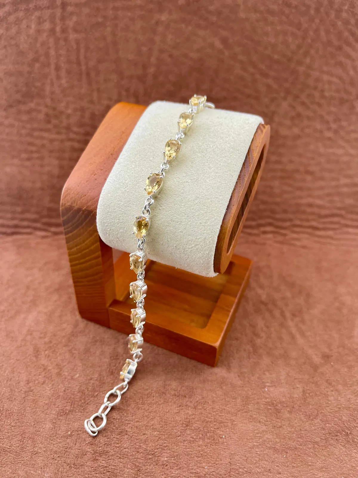 Pulseira citrino gota  - 1