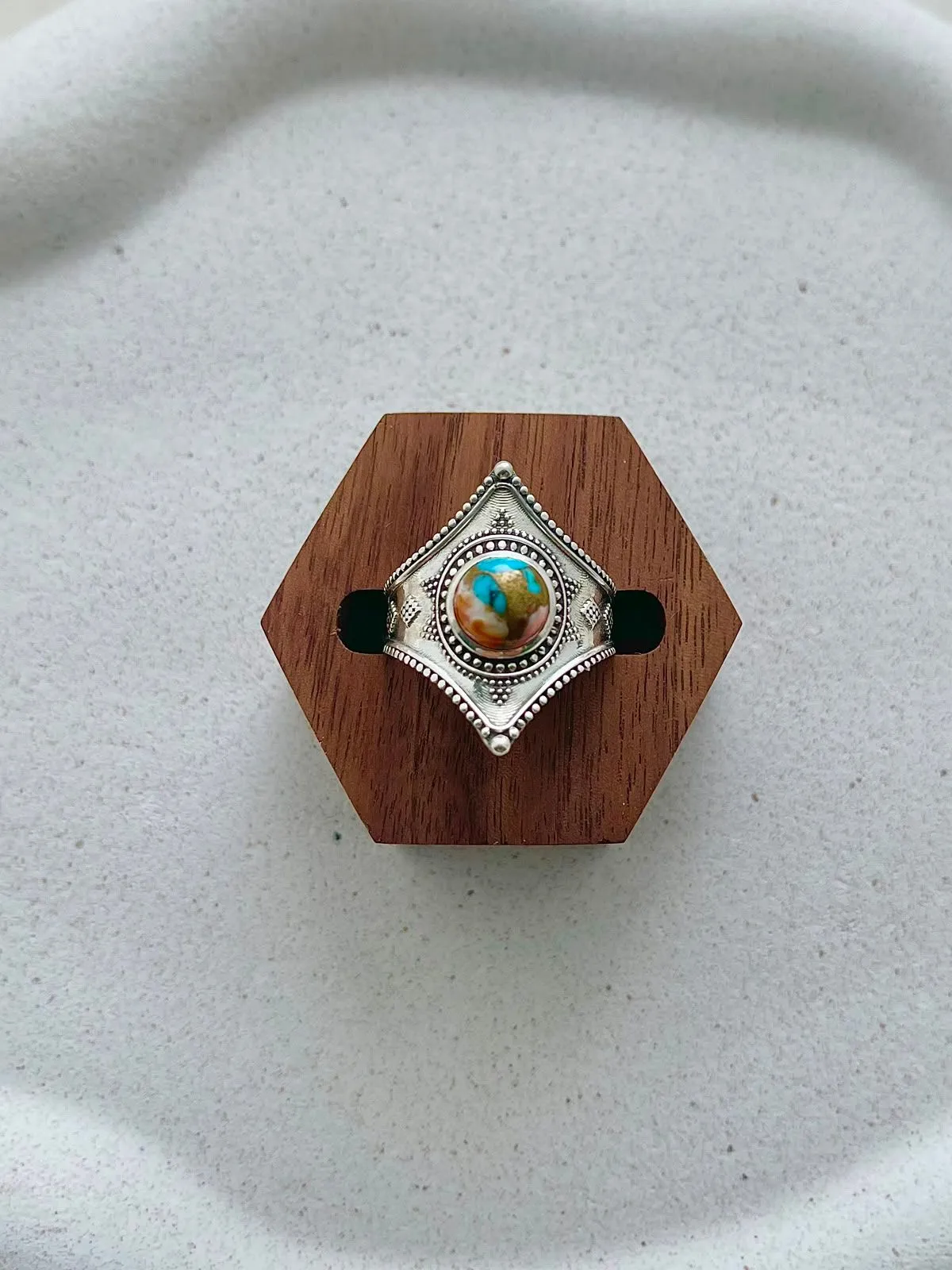 Anel turquesa oyster  - 1