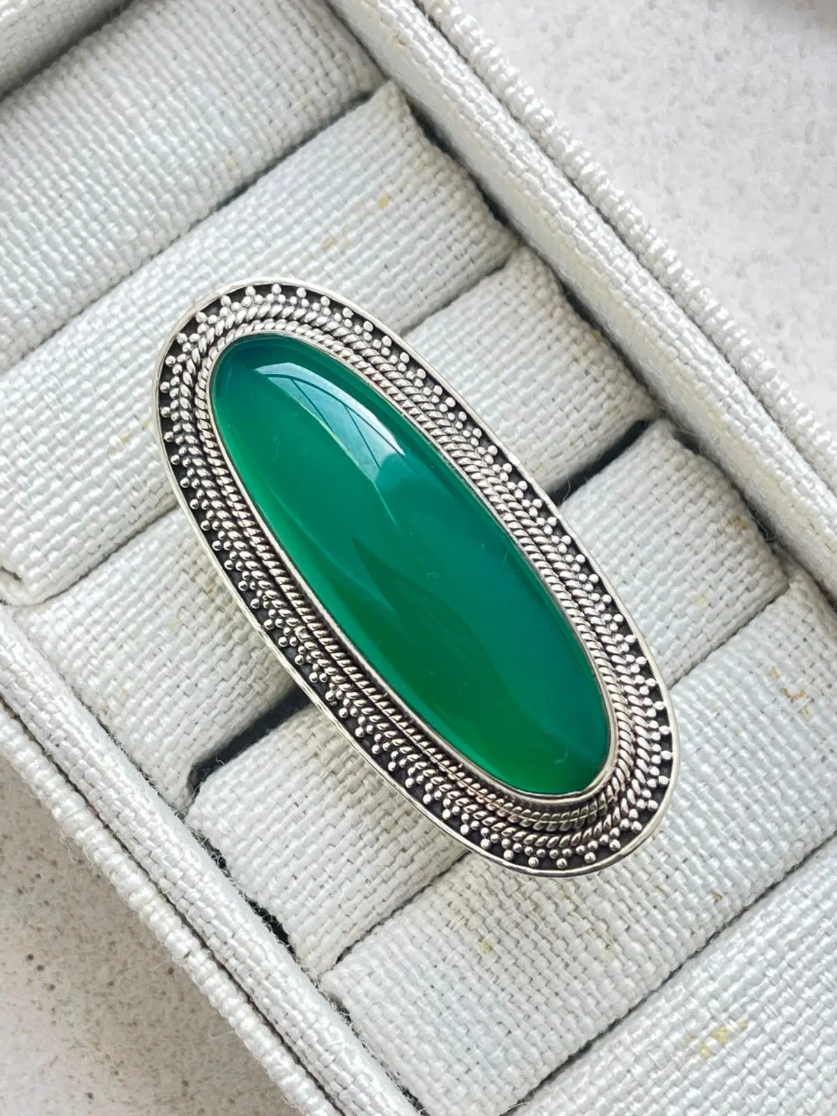 Anel Jade maxi indiano  - 1