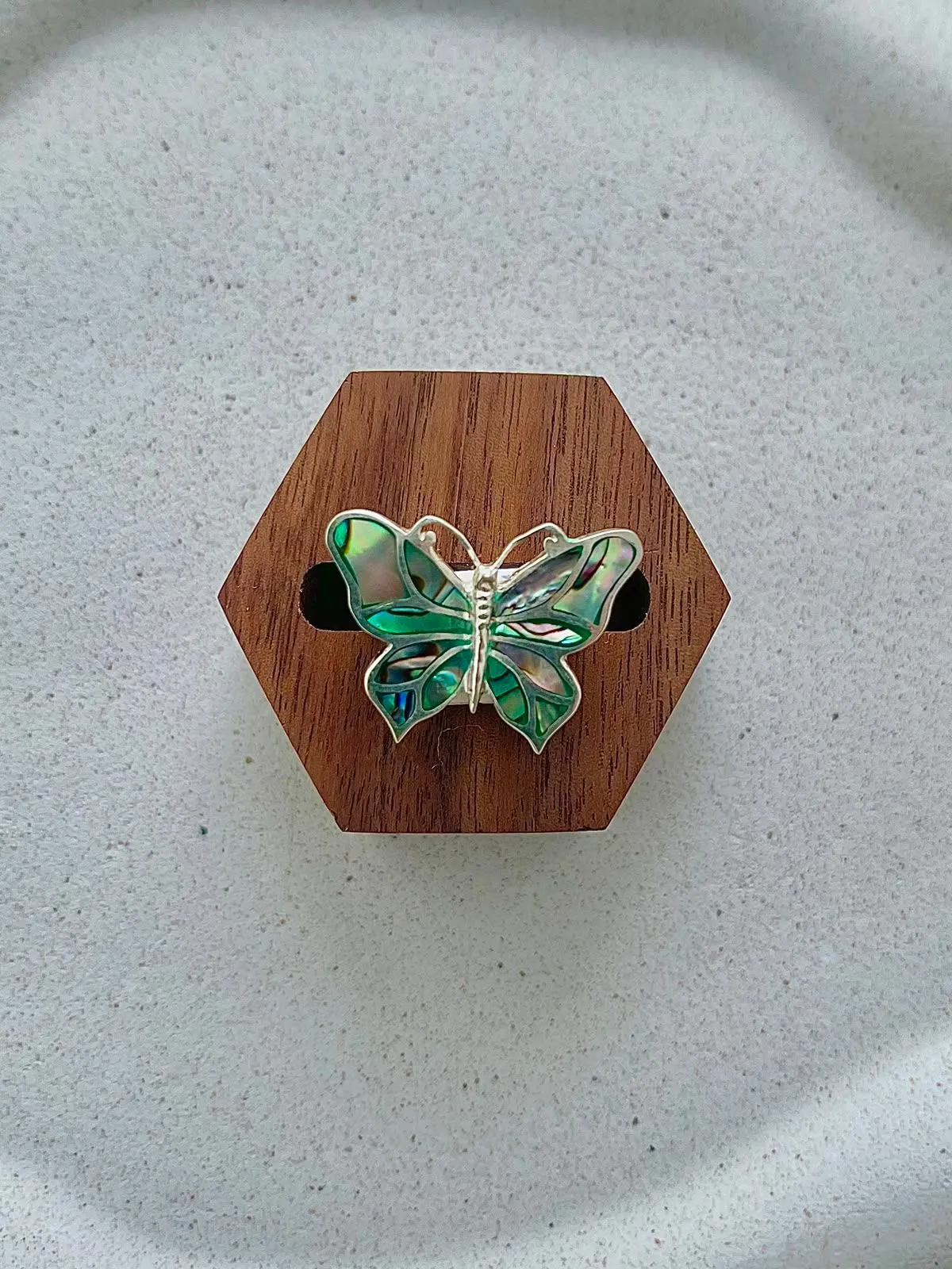 Anel borboleta abalone - 1