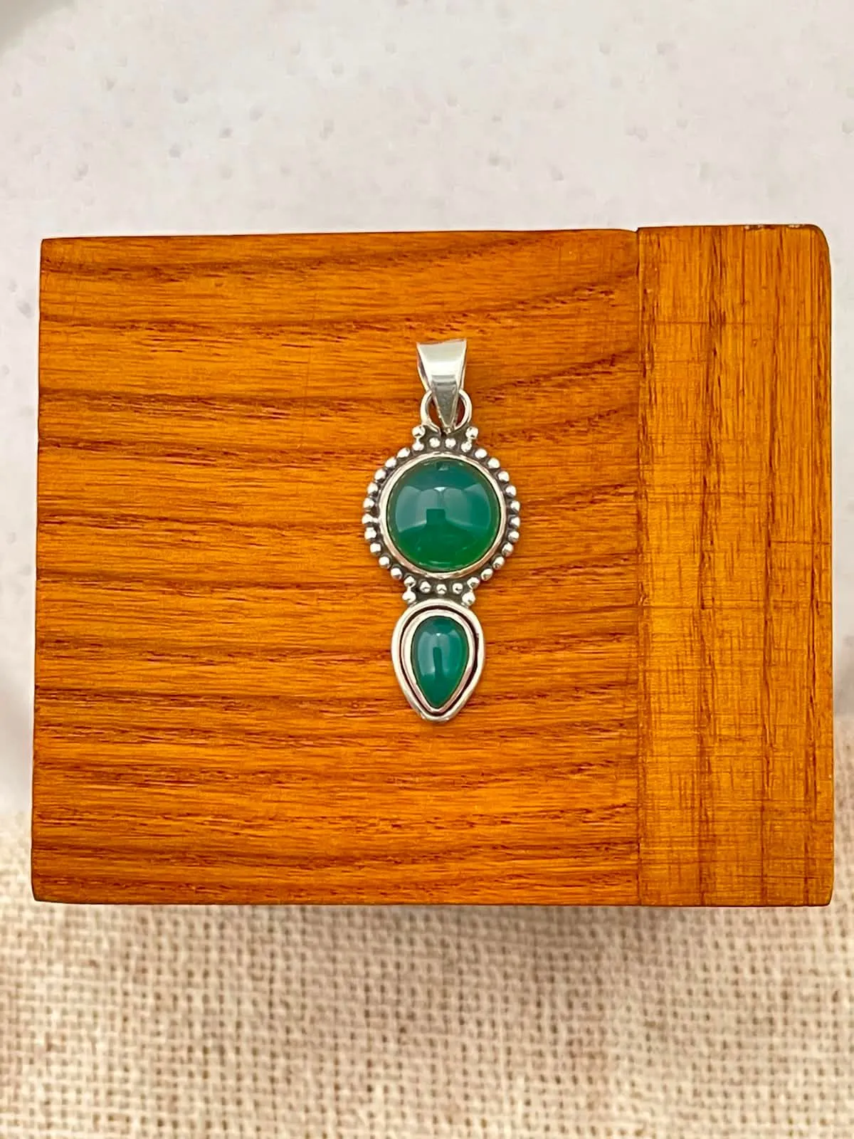 Pingente onix verde  - 1