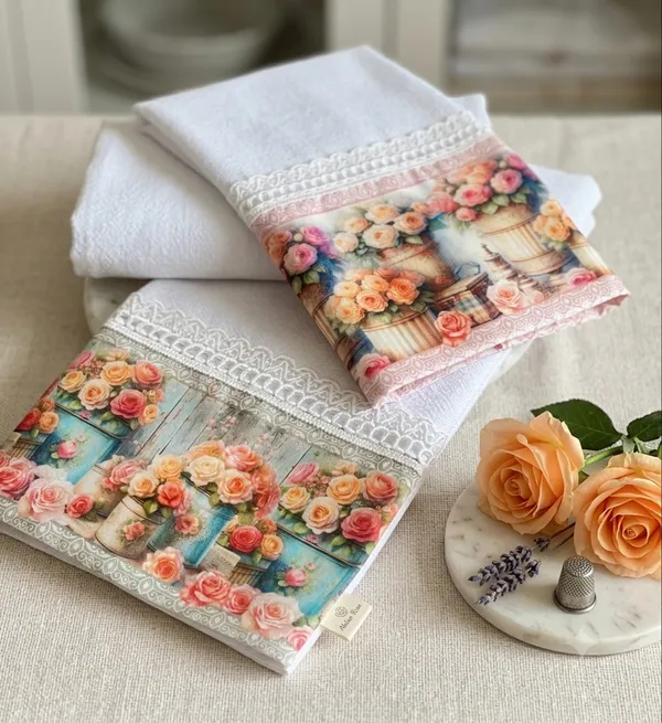 Pano de Copa Premium Santa Margarida | Barrado Digital | Pé de Galinha | Artesanal