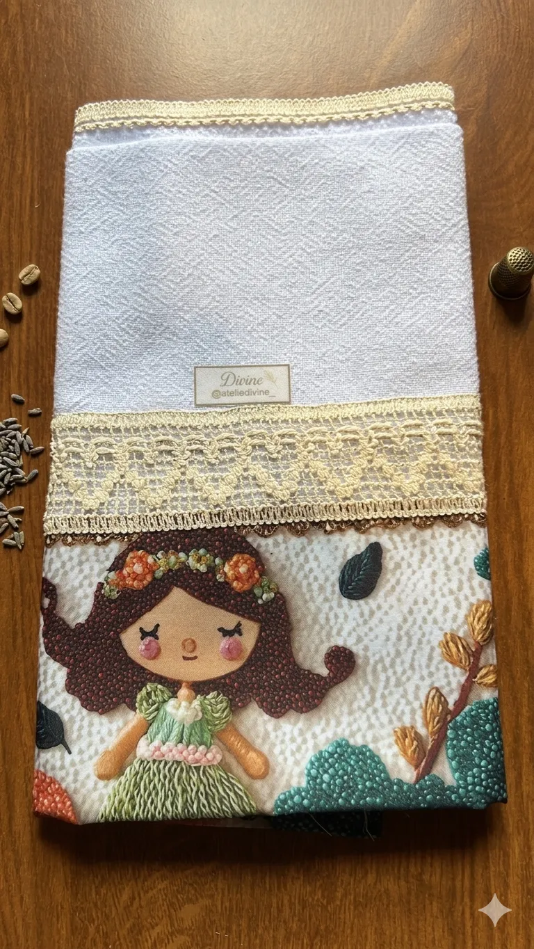 2 Pano de Prato Meninas  - 2