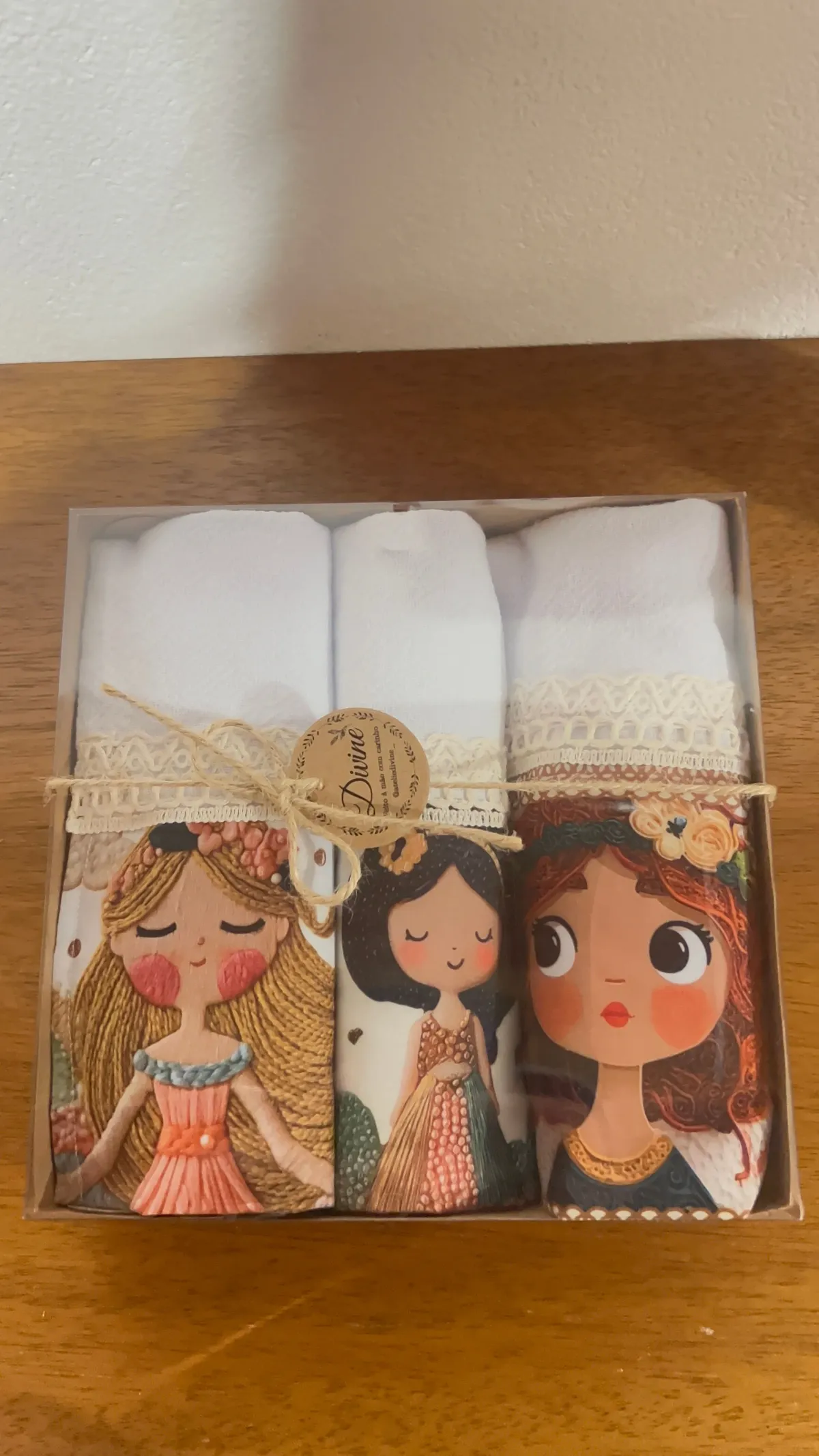 3 Pano de prato Meninas  - 2