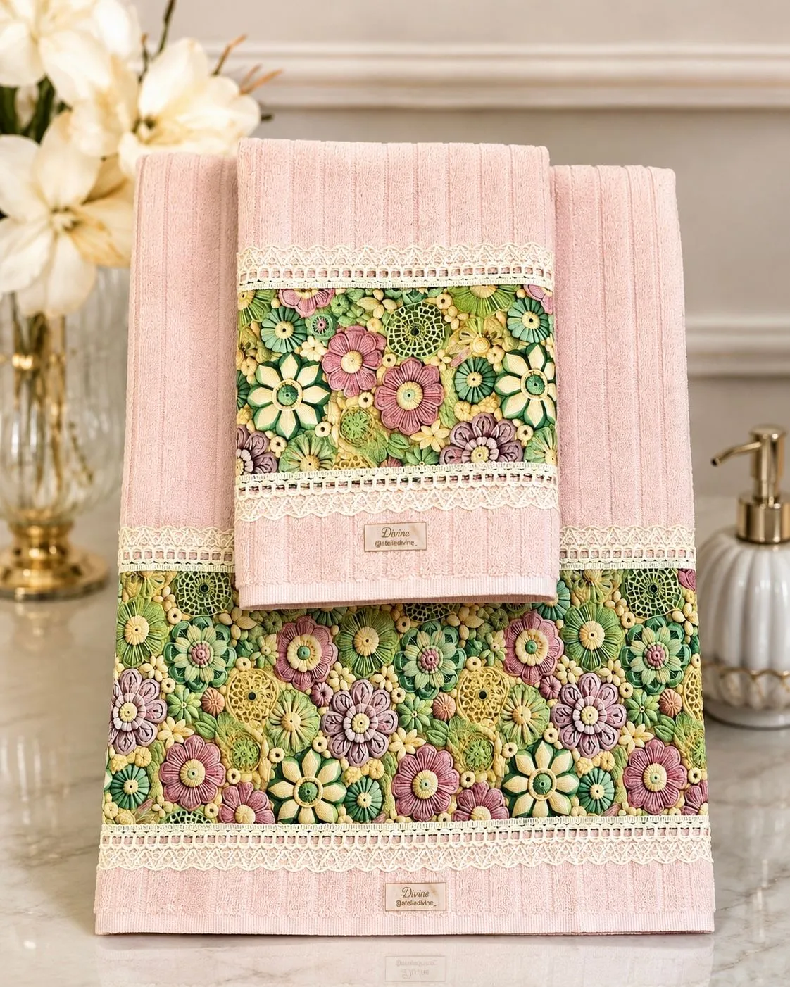 Conjunto Toalha rosto e lavabo Dohler - 3