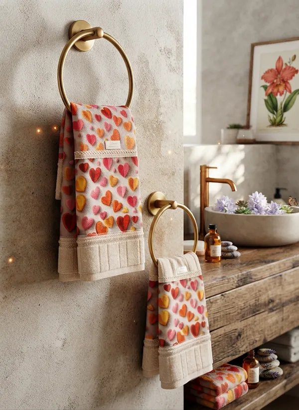Conjunto toalha rosto e lavabo Dohler