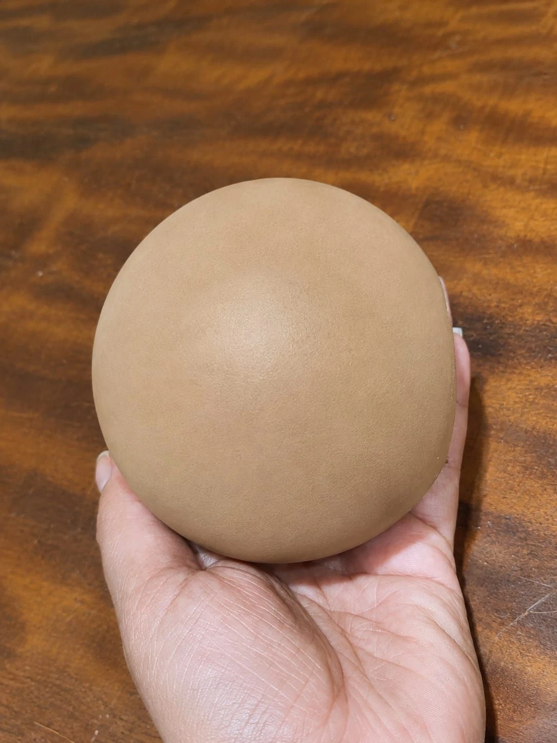 Esfera Decorativa em Cerâmica Cor Bege Fosco - 2