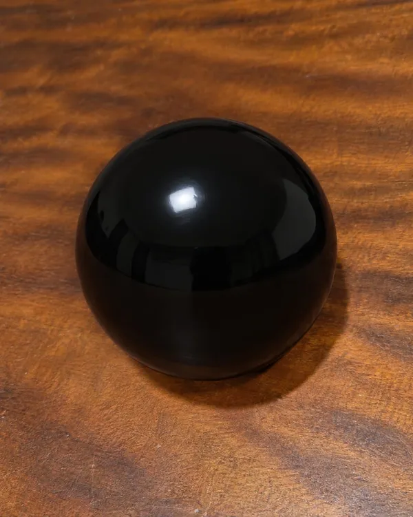 Esfera Decorativa em Cerâmica cor Preto Brilhante