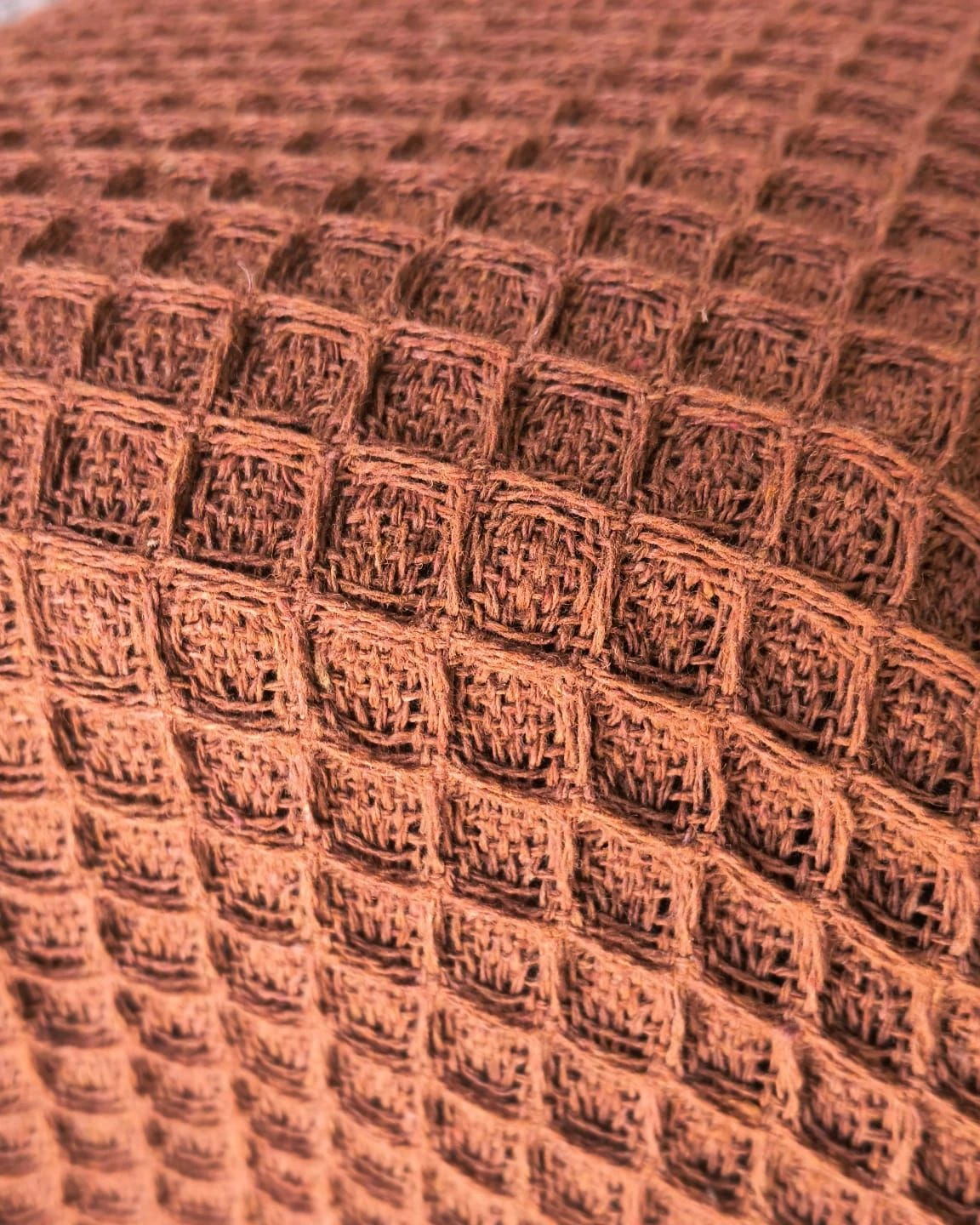 Manta Xale Colméia Cor Terracota - 2