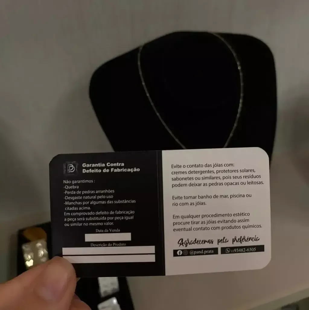 Certificado de garantia ( dobrável )