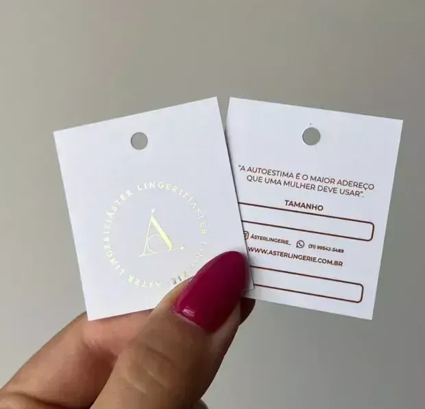 Mini Tag | Hot Stamping Dourado 