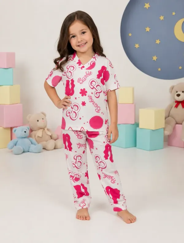 Pijama manga curta/calça - Barbie