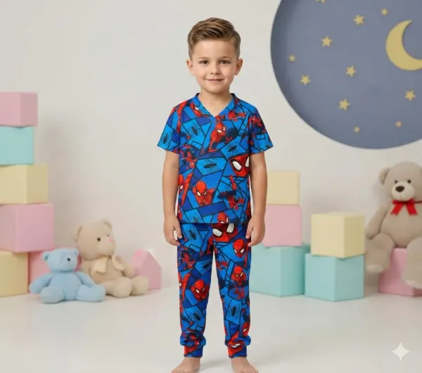 Pijama manga curta/calça- Homem aranha