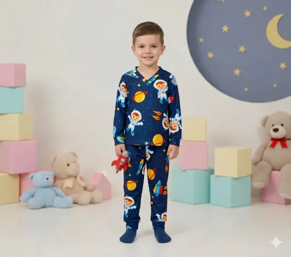 Pijama Manga Longa/Calça - Astronauta