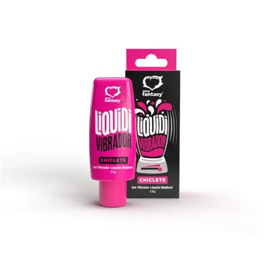 LIQUIDI Vibrador Gel Líquido Beijável Chiclete 15g - 1