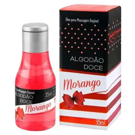 MORANGO ÓLEO BEIJÁVEL ALGODÃO DOCE 35ml - 1