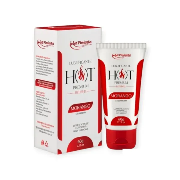 HOT PREMIUM MORANGO LUBRIFICANTE 60g