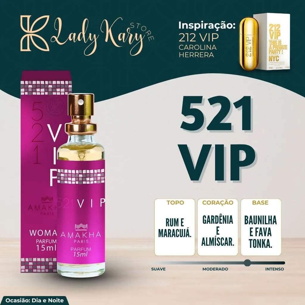 521 VIP - Amakha Paris (Inspiração: 212 VIP Feminino - Carolina Herrera) - 2