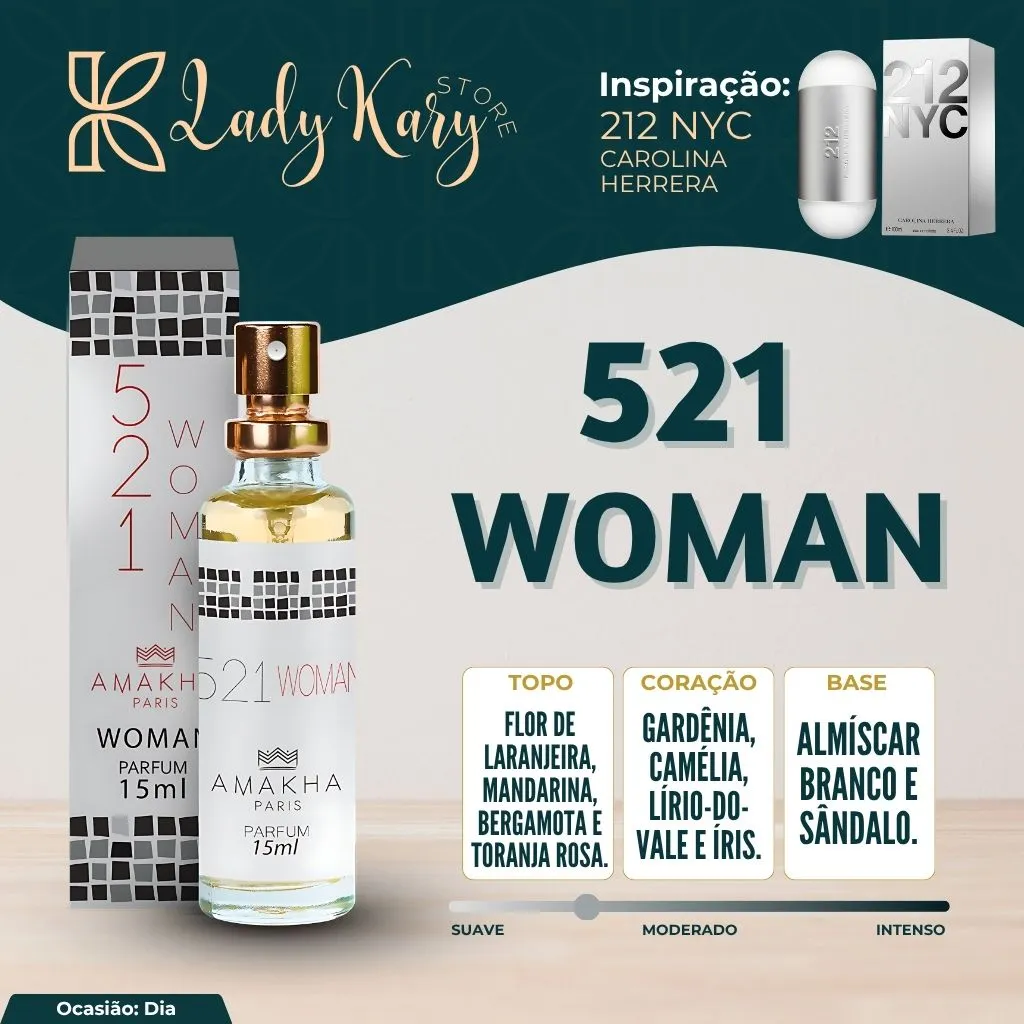 521 Woman - Amakha Paris (Inspiração: 212 Tradicional - Carolina Herrera) - 2