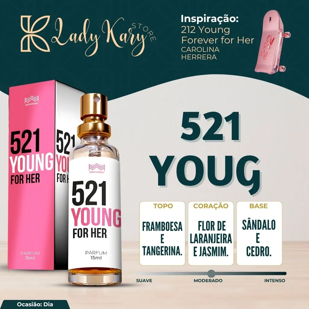 521 Young - Amakha Paris (Inspiração: 212 Young Forever for Her) - 2