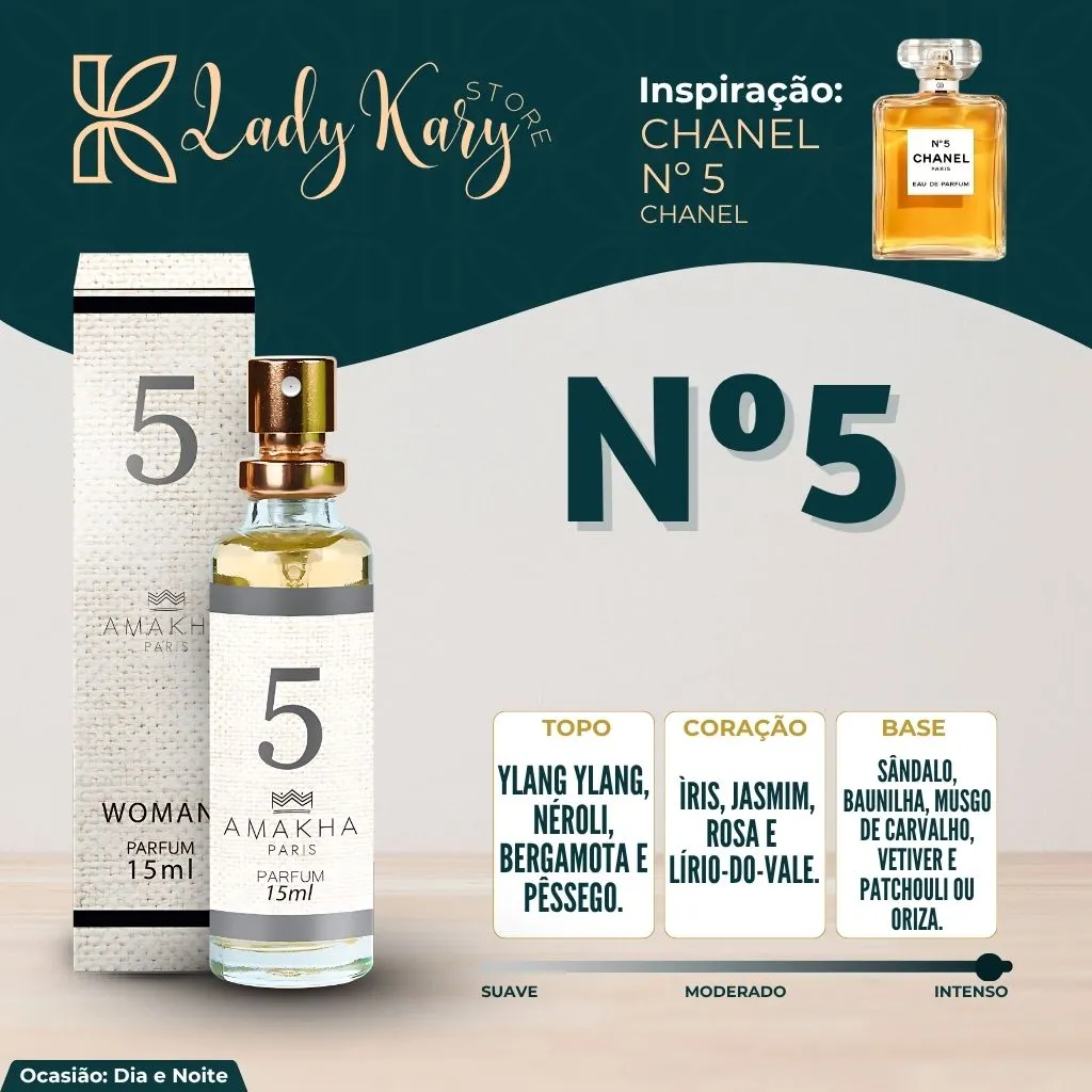 Nº 5 - Amakha Paris (Inspiração: Chanel Nº 5) - 2