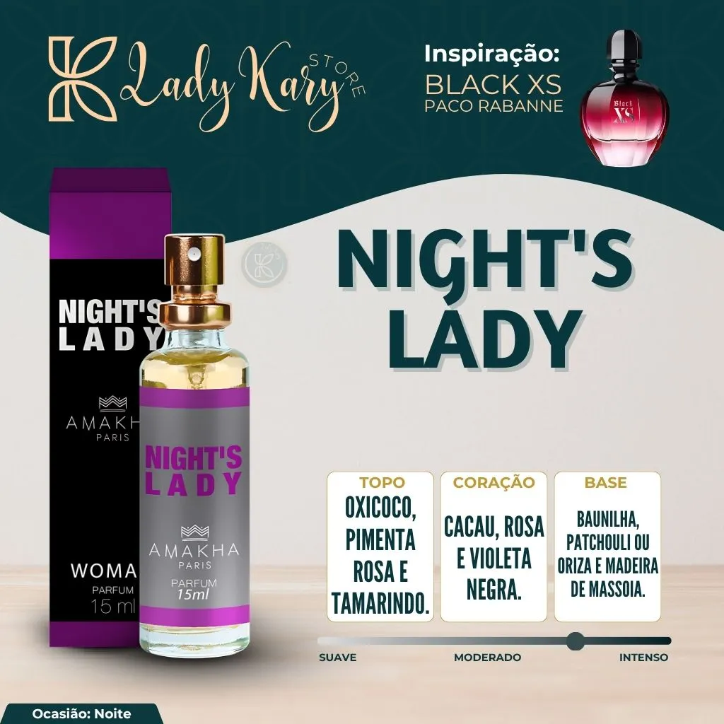 Night's Lady – Amakha Paris (Inspiração: Black XS For Her – Paco Rabanne) - 2