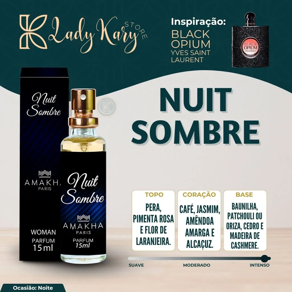 Nuit Sombre - Amakha Paris (Inspiração: Black Opium - Yves Saint Laurent) - 2