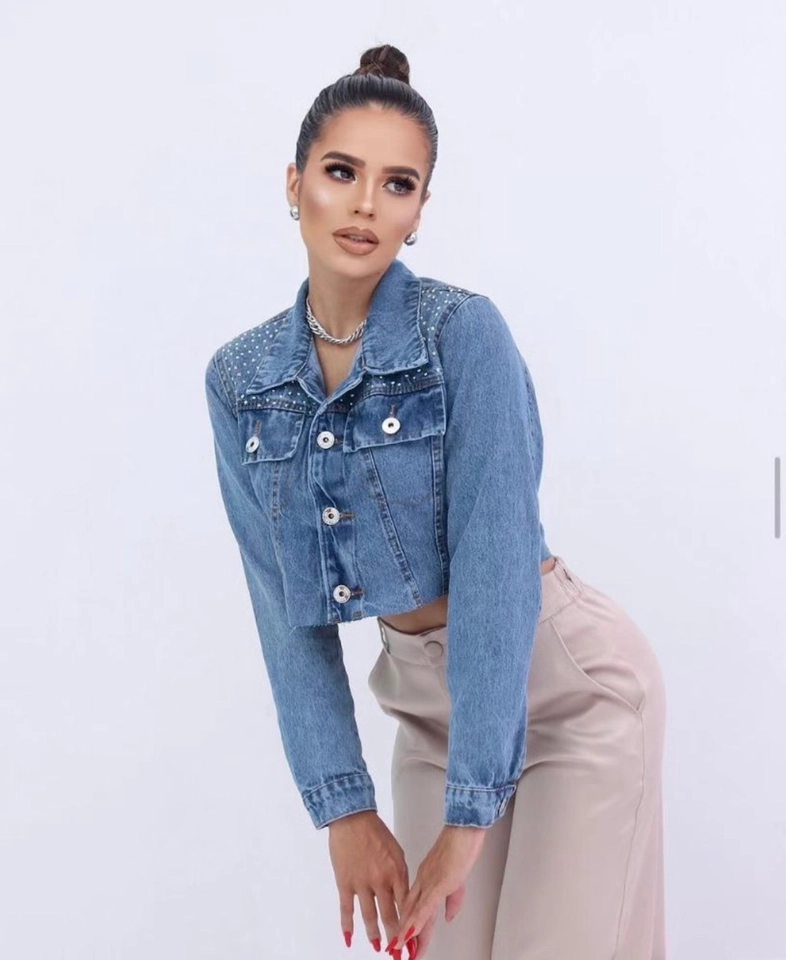 Jaqueta jeans stras