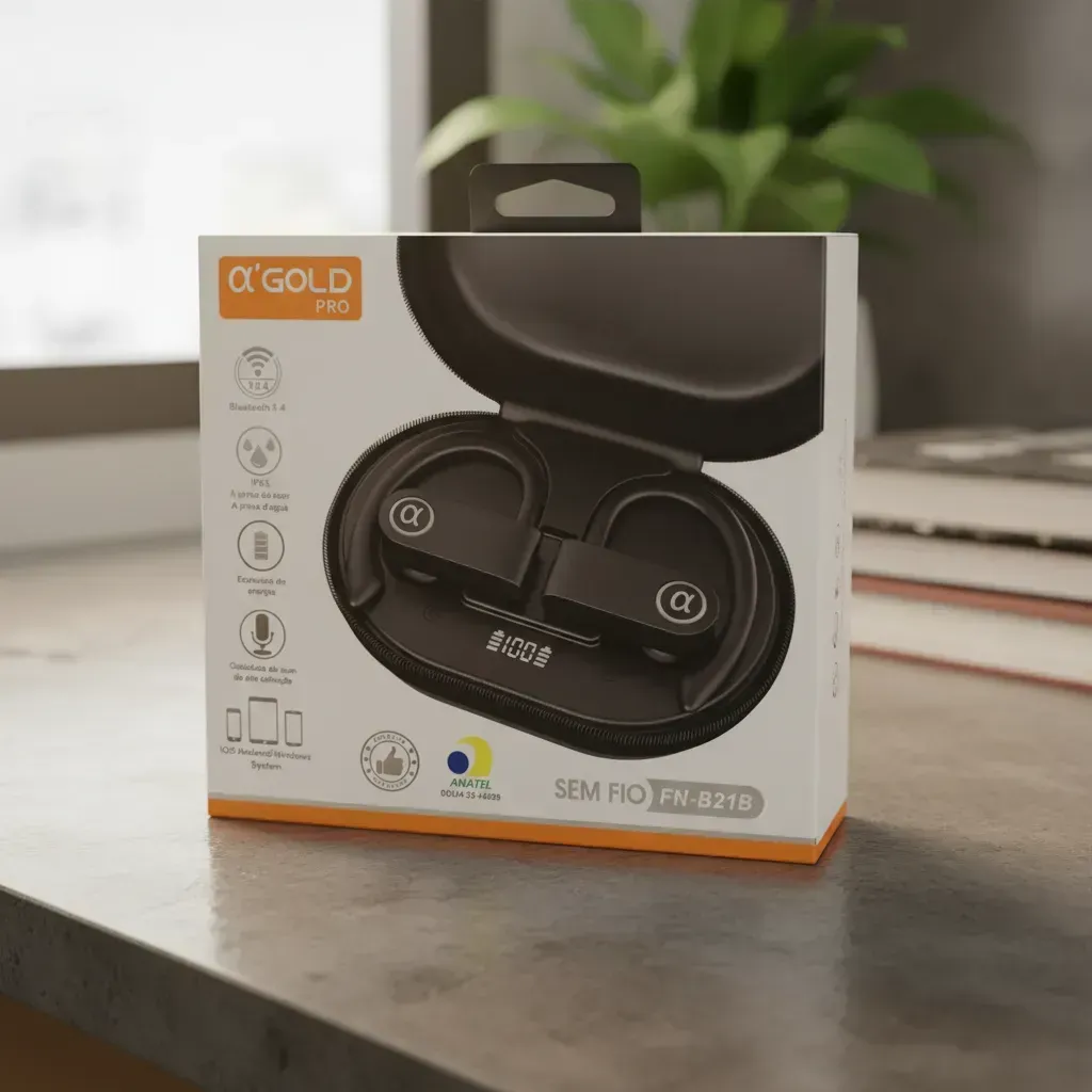 Fone Bluetooth Esportivo A' Gold  - 1