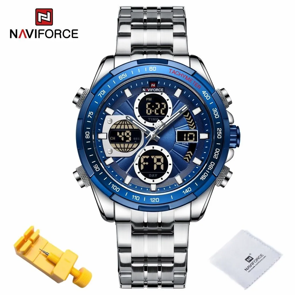 Relógio Naviforce 9197-S Masculino Analógico Digital Aço Inoxidável - 7