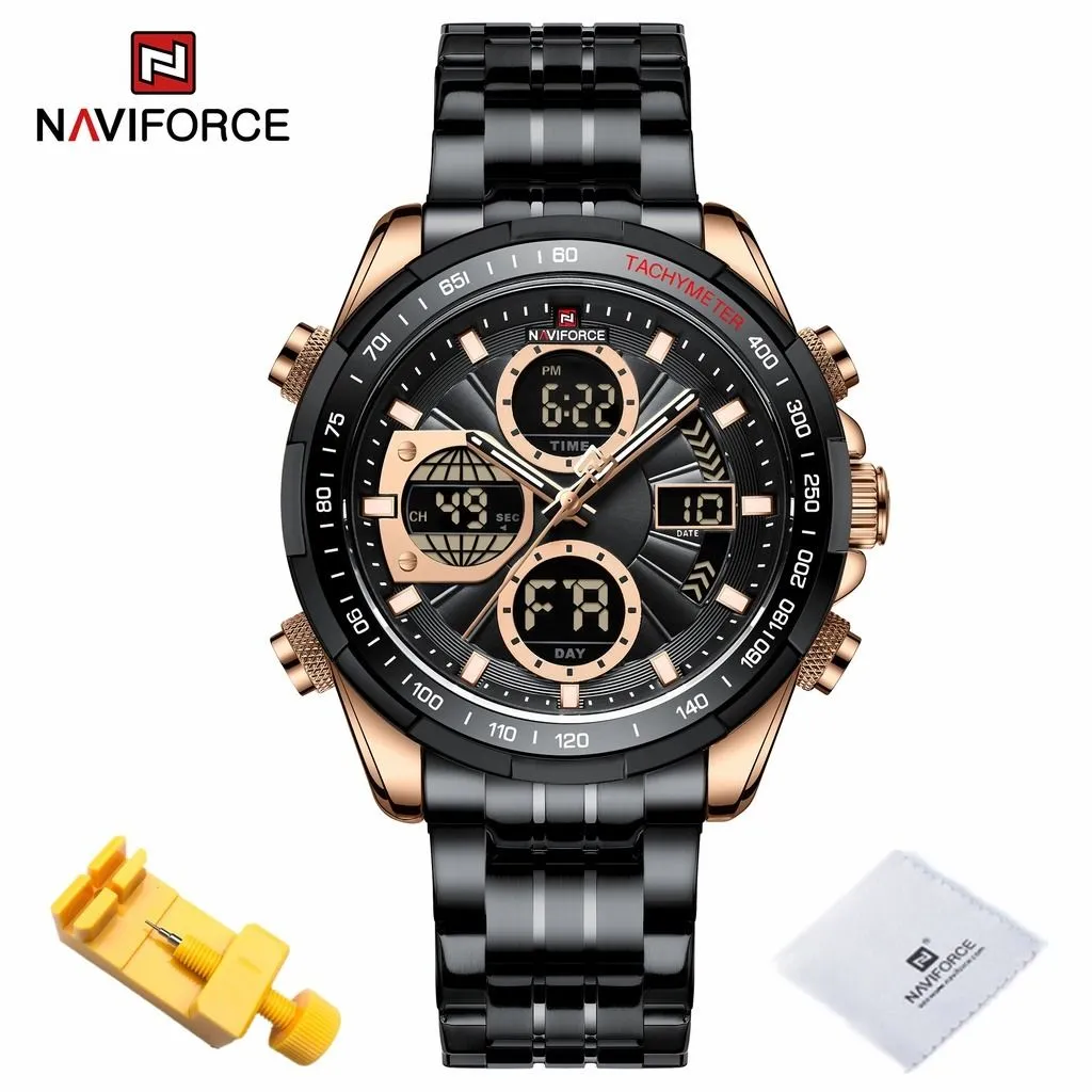 Relógio Naviforce 9197-S Masculino Analógico Digital Aço Inoxidável - 9
