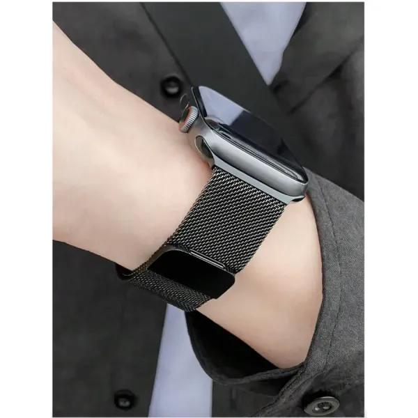 Pulseira Milanese Magnética em Aço Inoxidável para Apple Watch