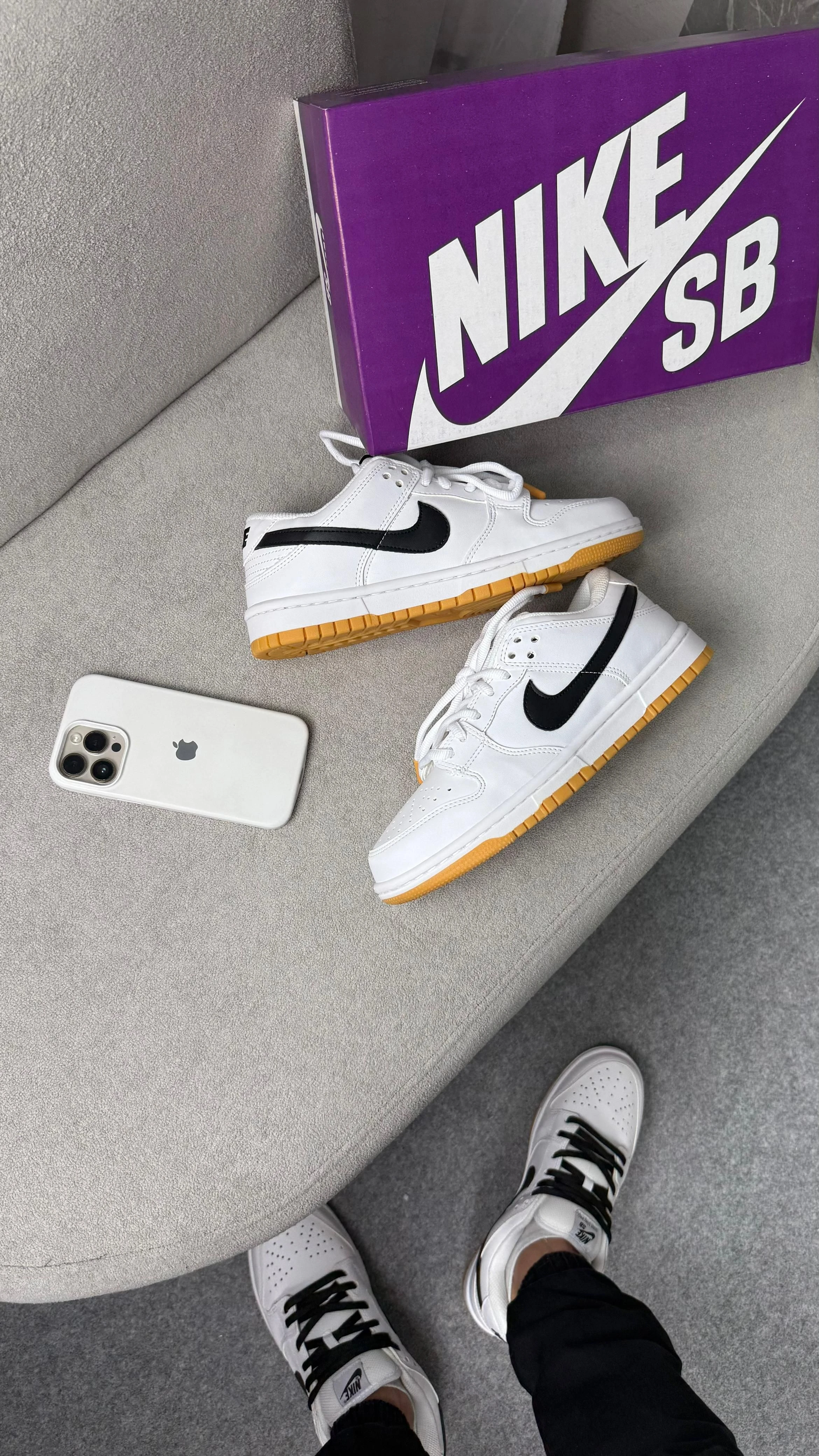 TÊNIS SB DUNK LINHA PRIME BRANCO PRETO  - 3