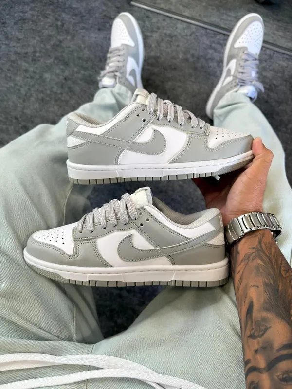 TÊNIS DUNK LINHA LUXO CINZA BRANCO  