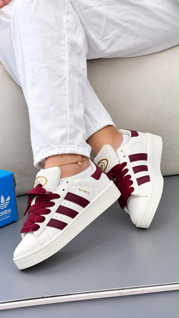 TENIS ADIDAS CAMPUS 00s BRANCO BORDÔ - 4