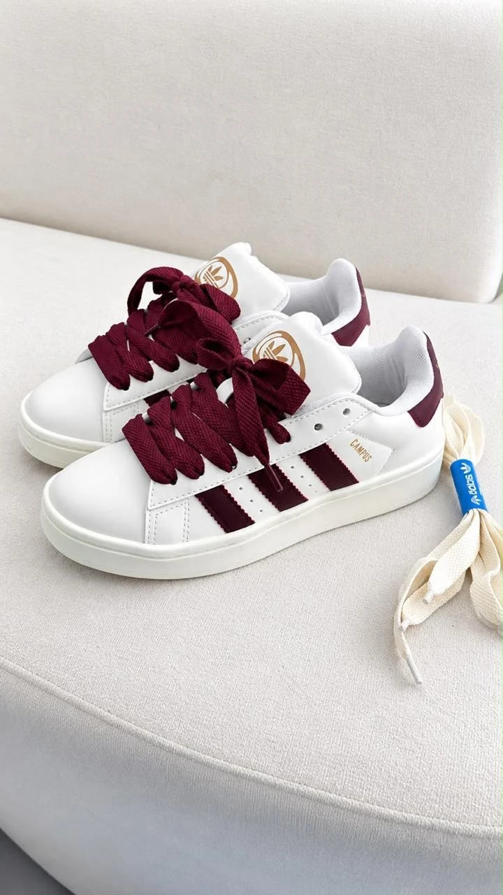 TENIS ADIDAS CAMPUS 00s BRANCO BORDÔ - 5