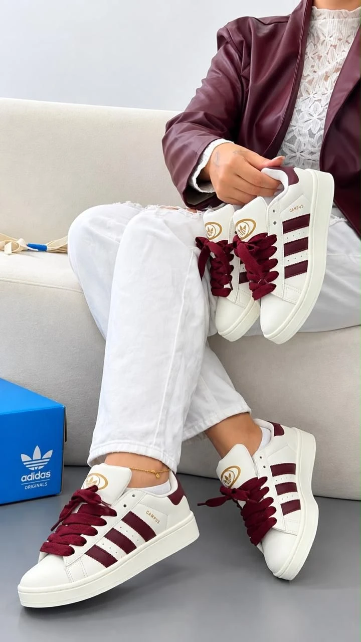 TENIS ADIDAS CAMPUS 00s BRANCO BORDÔ - 7