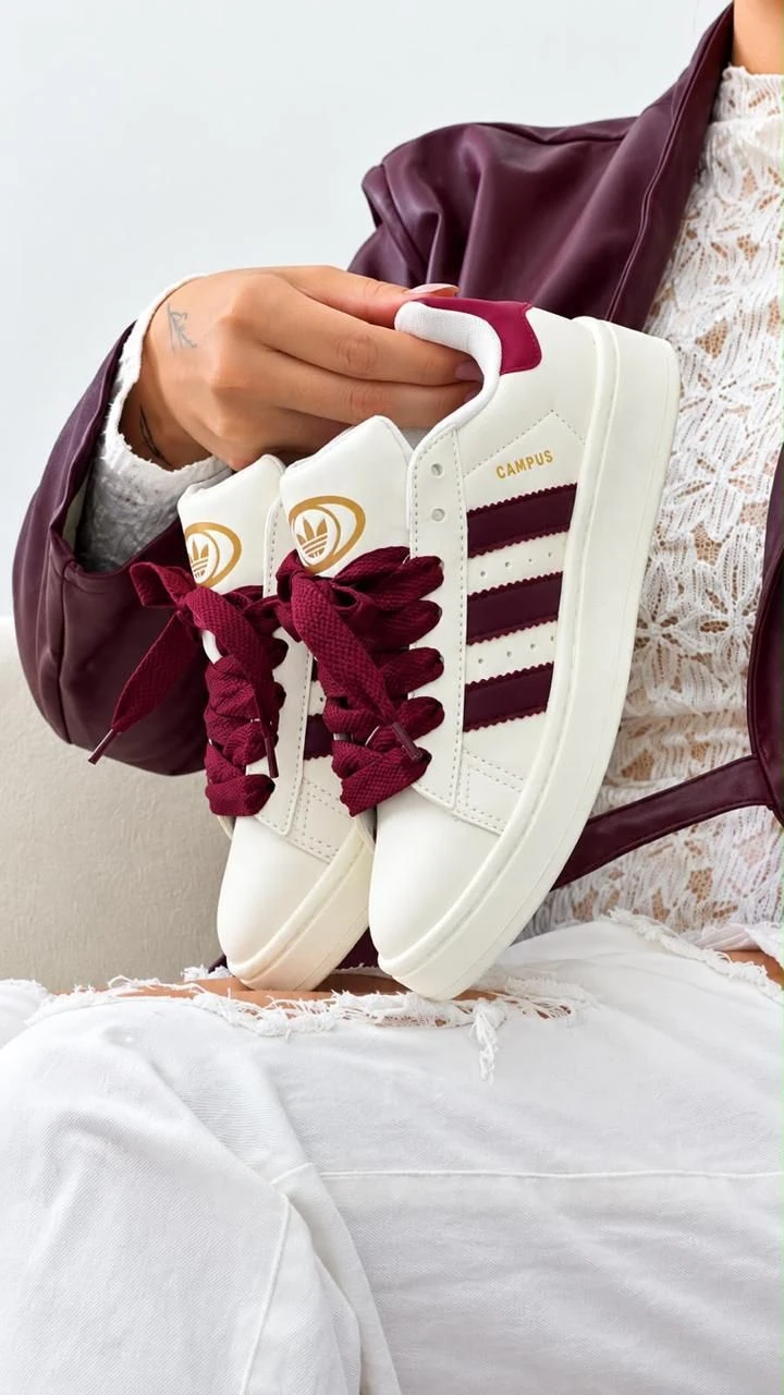 TENIS ADIDAS CAMPUS 00s BRANCO BORDÔ - 6