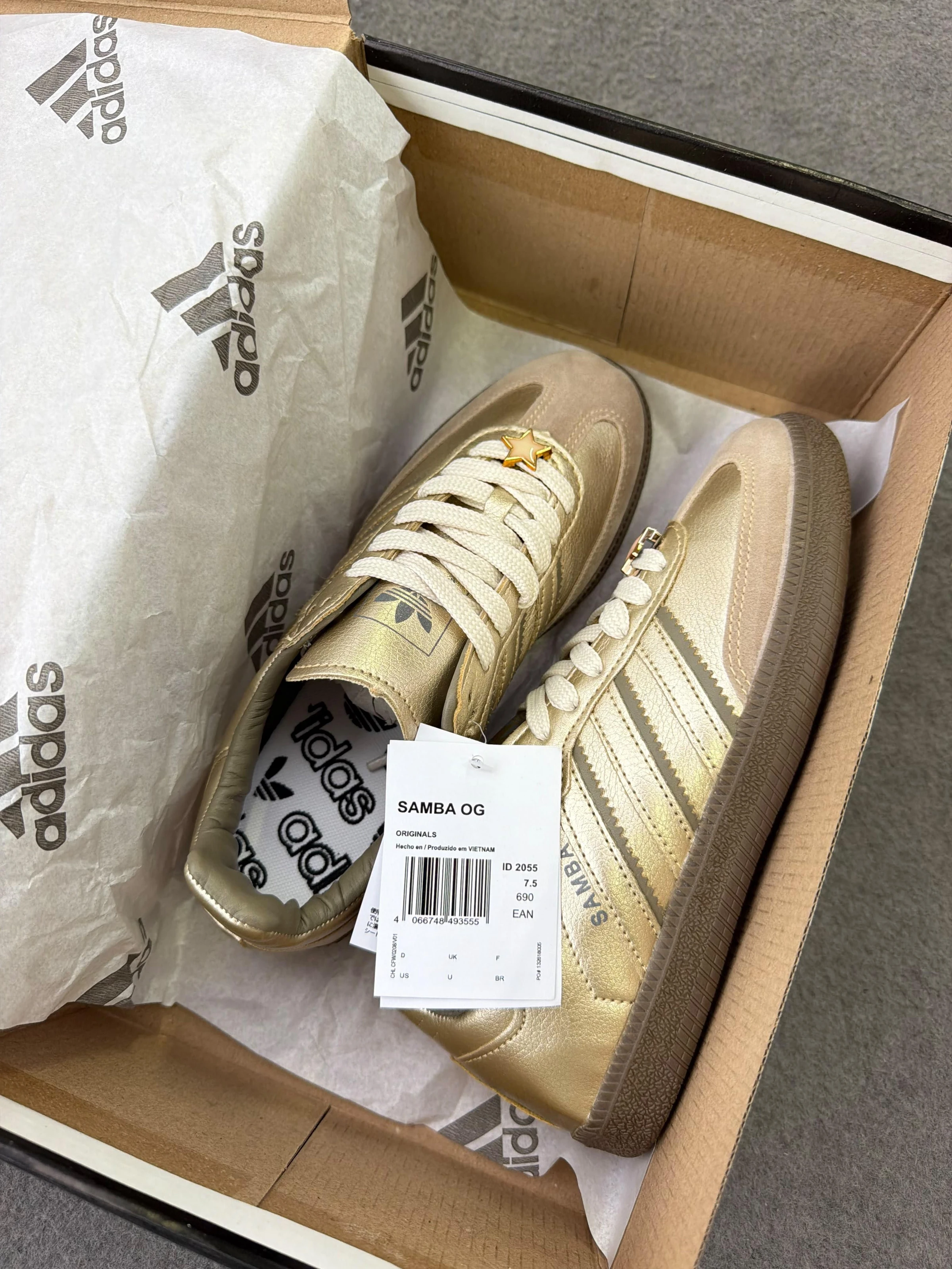 TÊNIS ADIDAS SAMBA OG DOURADO OFF - 4