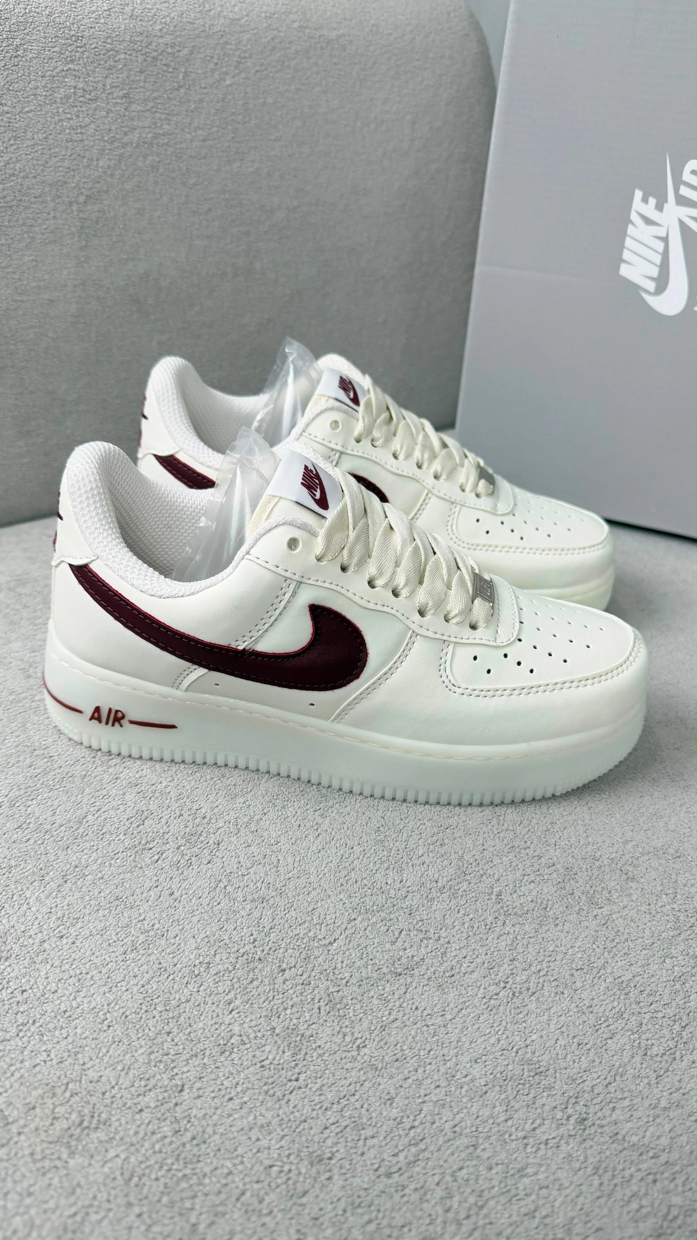 TÊNIS AIR FORCE branco bordô - 6