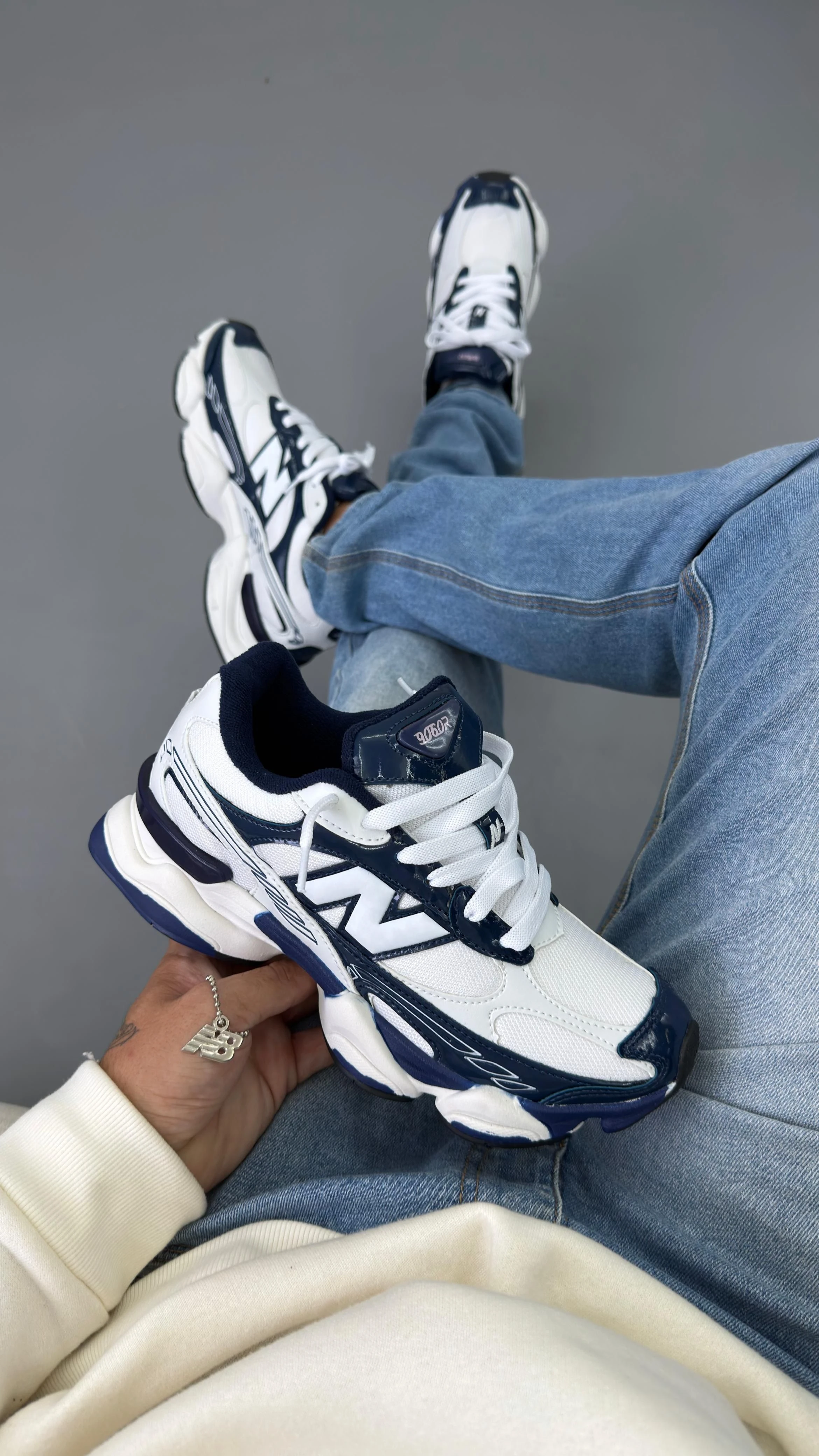 TÊNIS NEW BALANCE 9060R branco marinho  - 5