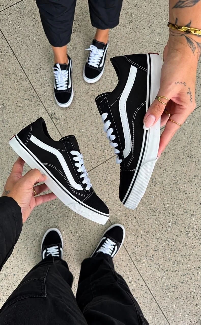 TÊNIS VANS OLD SKOOL Preto branco  - 4